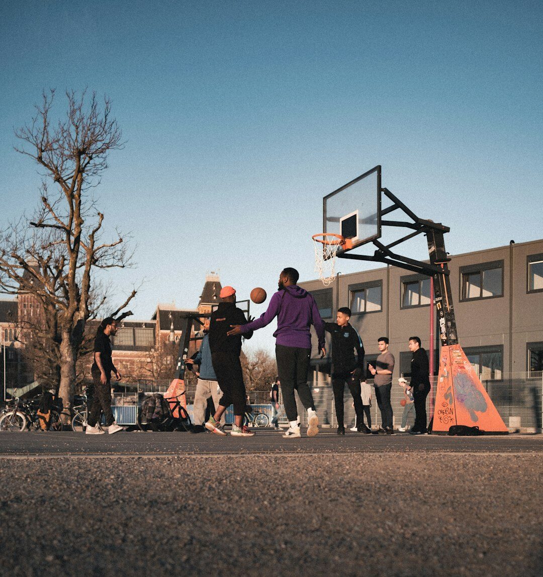 Students practicing outdoor filming during a training session